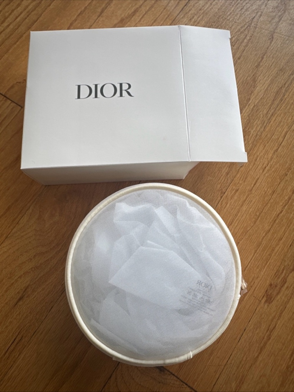 Dior Trousse Round Pouch in White Cream butterfly limited edition 2026 - Picture 2 of 3